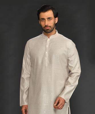 Embroidered Kurta With Churidar 3