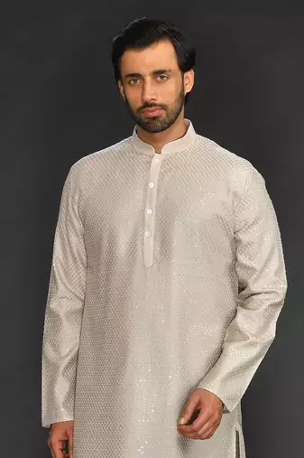 Embroidered Kurta With Churidar