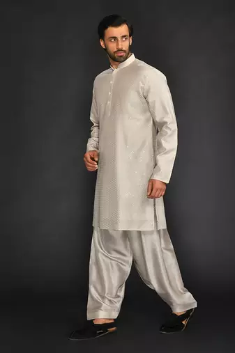 Embroidered Kurta With Churidar