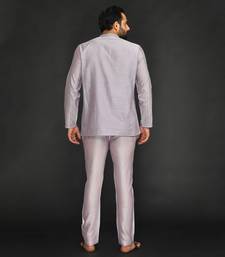 Lilac Pure Chanderi Short Kurta