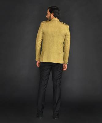 Mehandi Vis/Silk Bandgala With  Trouser 2