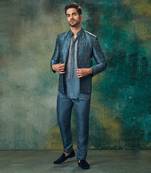 Bandgala With Organza Fabric Kurta And Slim Pant