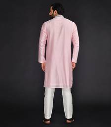Chanderi Kurta With Hand And Machine Embroidery
