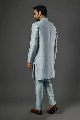Silk Cotton Kurta With With Slim Pant