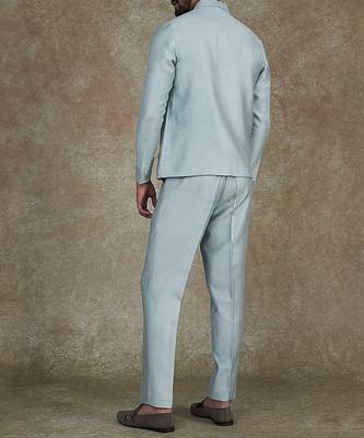 Herringbone Silk Blend Jacket With Trouser 2
