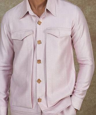 Herringbone Silk Blend Jacket With Trouser 3