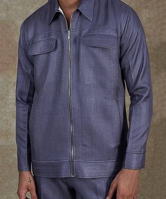 Herringbone Silk Blend Jacket With Trouser 3