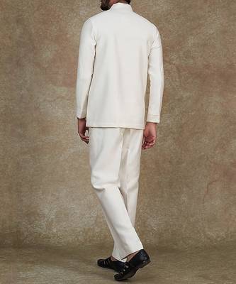 Herringbone Silk Blend Jacket With Trouser 2