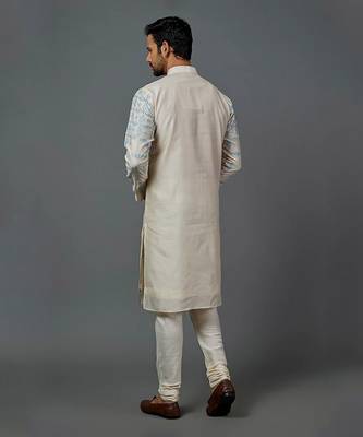 Geometric Patch Work Kurta With Churidar 2