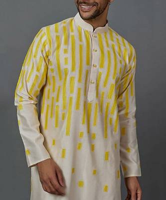 Geometric Patch Work Kurta With Churidar 2