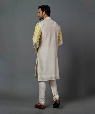 Geometric Patch Work Kurta With Churidar 3