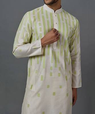 Geometric Patch Work Kurta With Churidar 2