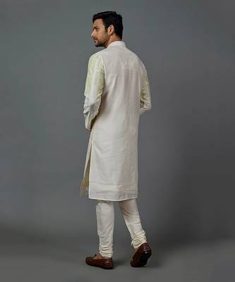 Geometric Patch Work Kurta With Churidar 3