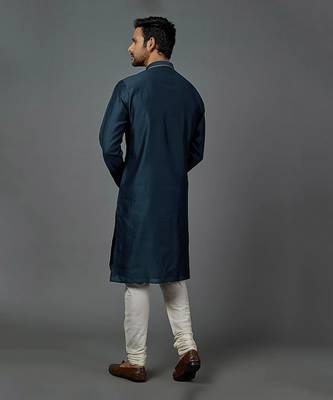 Color Blocking Kurta With Texture And Churidar 2