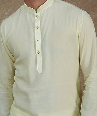 Sea Green Kurta With Machine Embroidery On Collar And Placket Paired With Pant 3