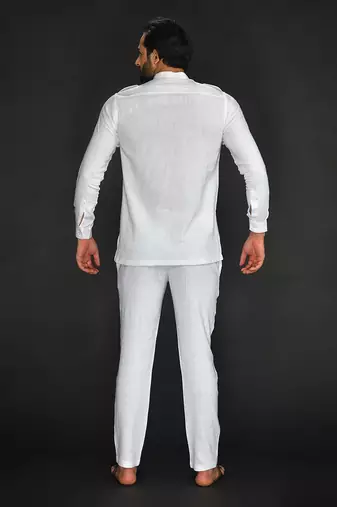 Front Open Short Pathani With Pant