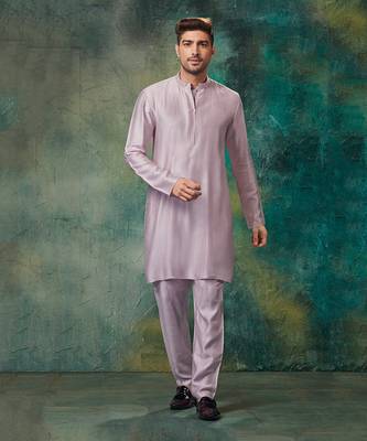 Silk Cotton Kurta With With Slim Pant 1