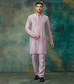Silk Cotton Kurta With With Slim Pant