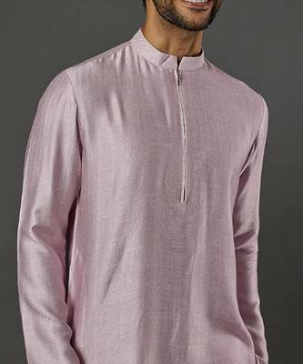 Silk Cotton Kurta With With Slim Pant 2