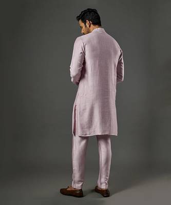 Silk Cotton Kurta With With Slim Pant 3