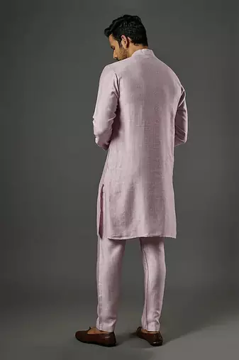 Silk Cotton Kurta With With Slim Pant
