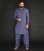 Pathani With Patiyala. Texturing On Pocket