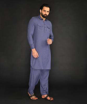 Pathani With Patiyala. Texturing On Pocket 4