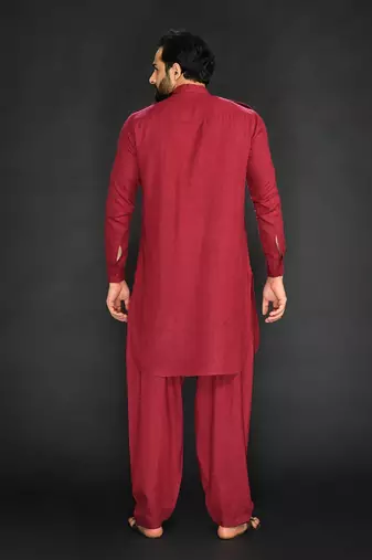 Pathani With Patiyala. Patchwork On Pocket