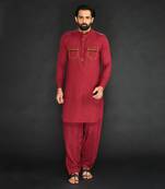 Pathani With Patiyala. Patchwork On Pocket