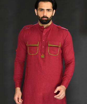 Pathani With Patiyala. Patchwork On Pocket 3