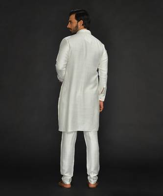 Silk Cotton Kurta With With Slim Pant 2