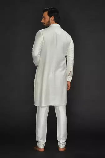 Silk Cotton Kurta With With Slim Pant