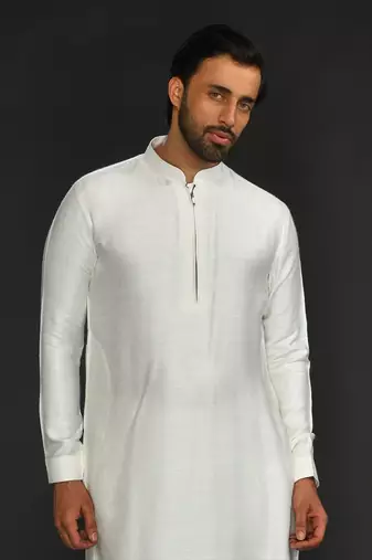 Silk Cotton Kurta With With Slim Pant