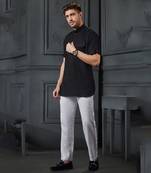 black plain short Kurta