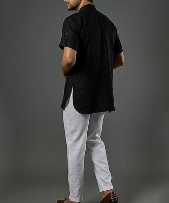 black plain short Kurta 3