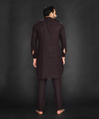 Pathani With Texturing On Front Panel And Pant 2