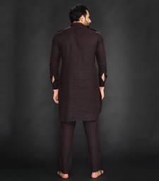Pathani With Texturing On Front Panel And Pant