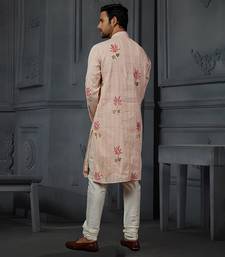 Pintex Brush Printed Kurta With Churidar