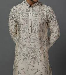 Machine Embroidered Kurta With Churidar