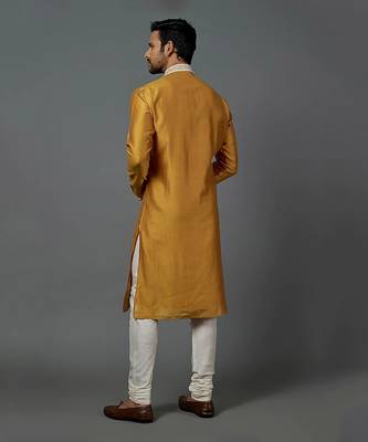 Chanderi Kurta With Hand And Machine Embroidery 3