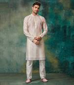 Geometric Patch Work Kurta With Churidar