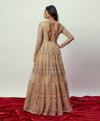 Rose Gold Anarkali Set 2