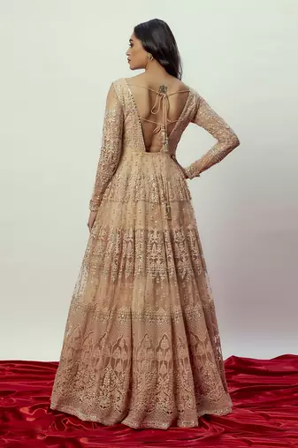 Rose Gold Anarkali Set