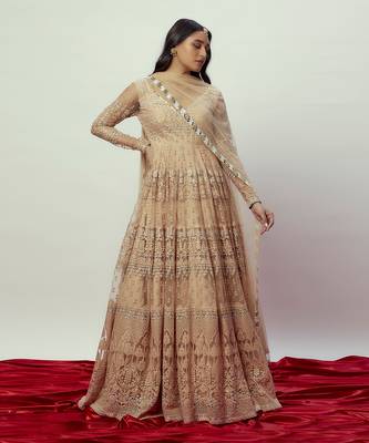 Rose Gold Anarkali Set 3