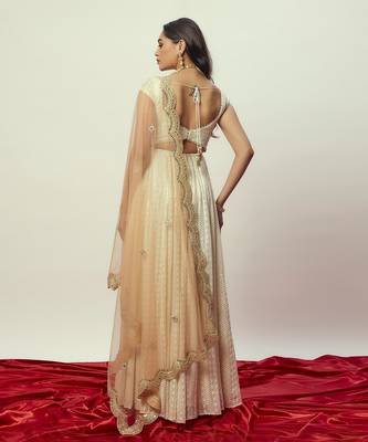 Porcelain Anarkali Gown Set 2