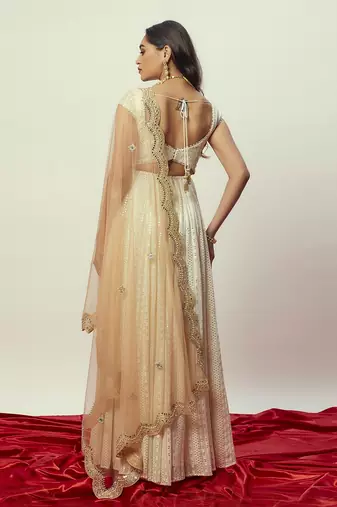 Porcelain Anarkali Gown Set