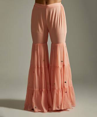 Peach Magenta Kurta Gharara Set 3