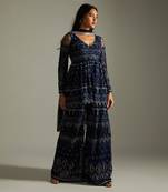 Midnight Blue Kurta Sharara Set