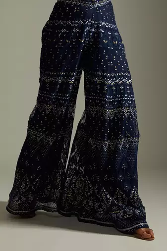 Midnight Blue Kurta Sharara Set