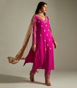 Magenta Kurta Pants Set